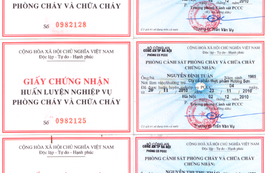 Tư vấn thủ tục đổi, cấp lại giấy chứng nhận huấn luyện nghiệp vụ phòng cháy và chữa cháy