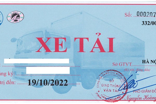 Dịch vụ đề nghị cấp phù hiệu xe tải