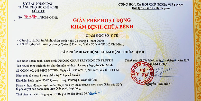 Hồ sơ cấp phép hoạt động phòng khám chuyên khoa